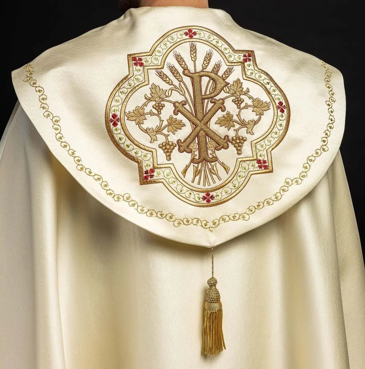Czapeczka eucharystyczna z monogramem PAX ecru
