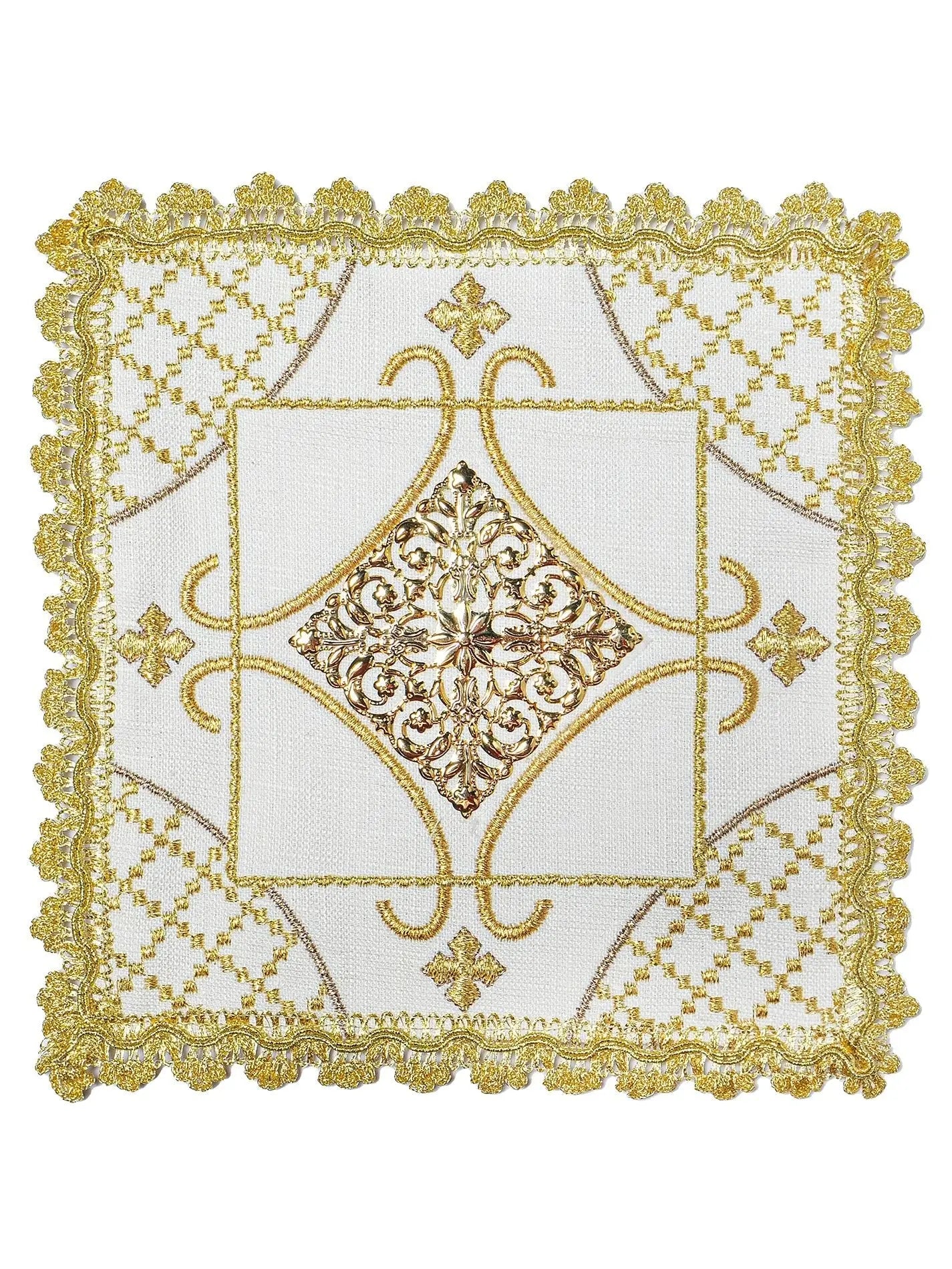 Richly Embroidered Chalice Set with IHS