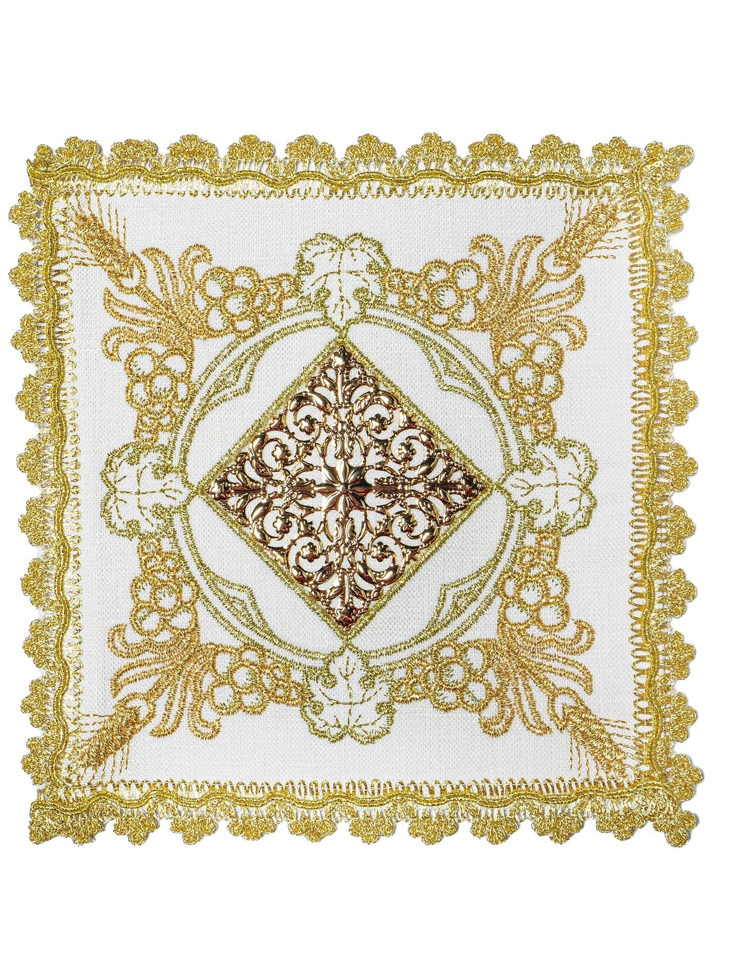 Komplet Kielichowy Bogato Haftowany Z IHS