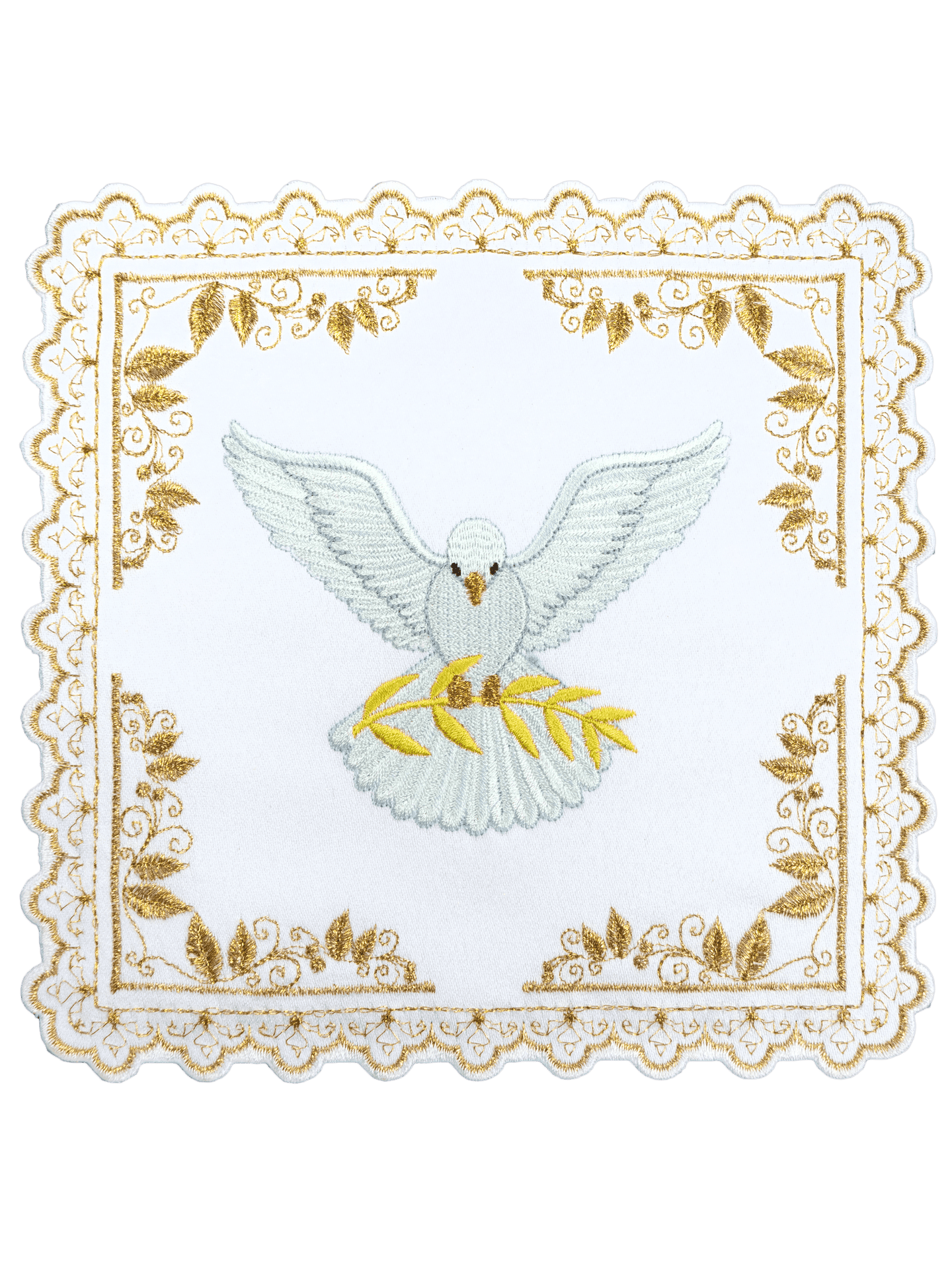 Komplet kielichowy z motywem gołębicy