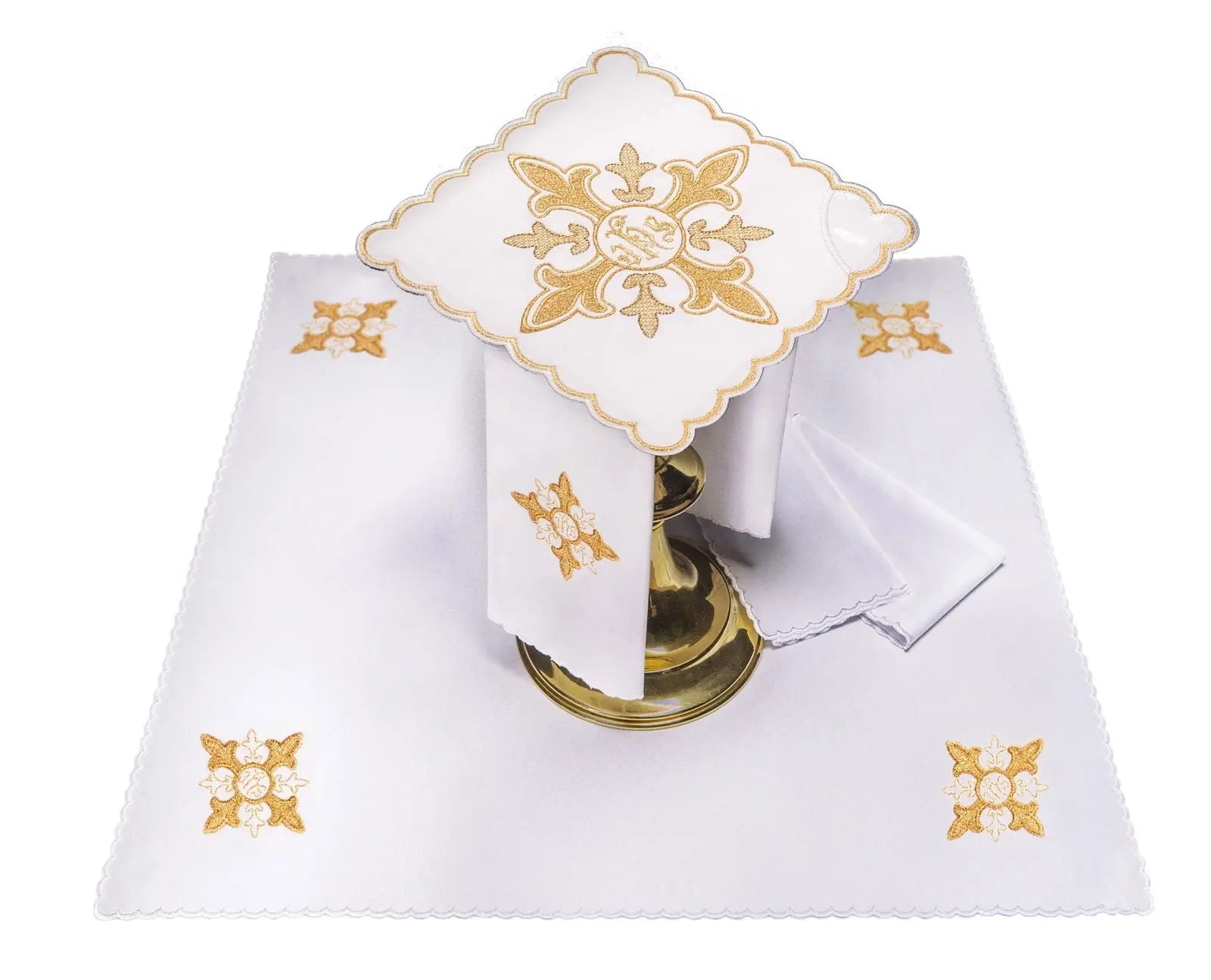 chalice set with eucharistic embroidery JHS