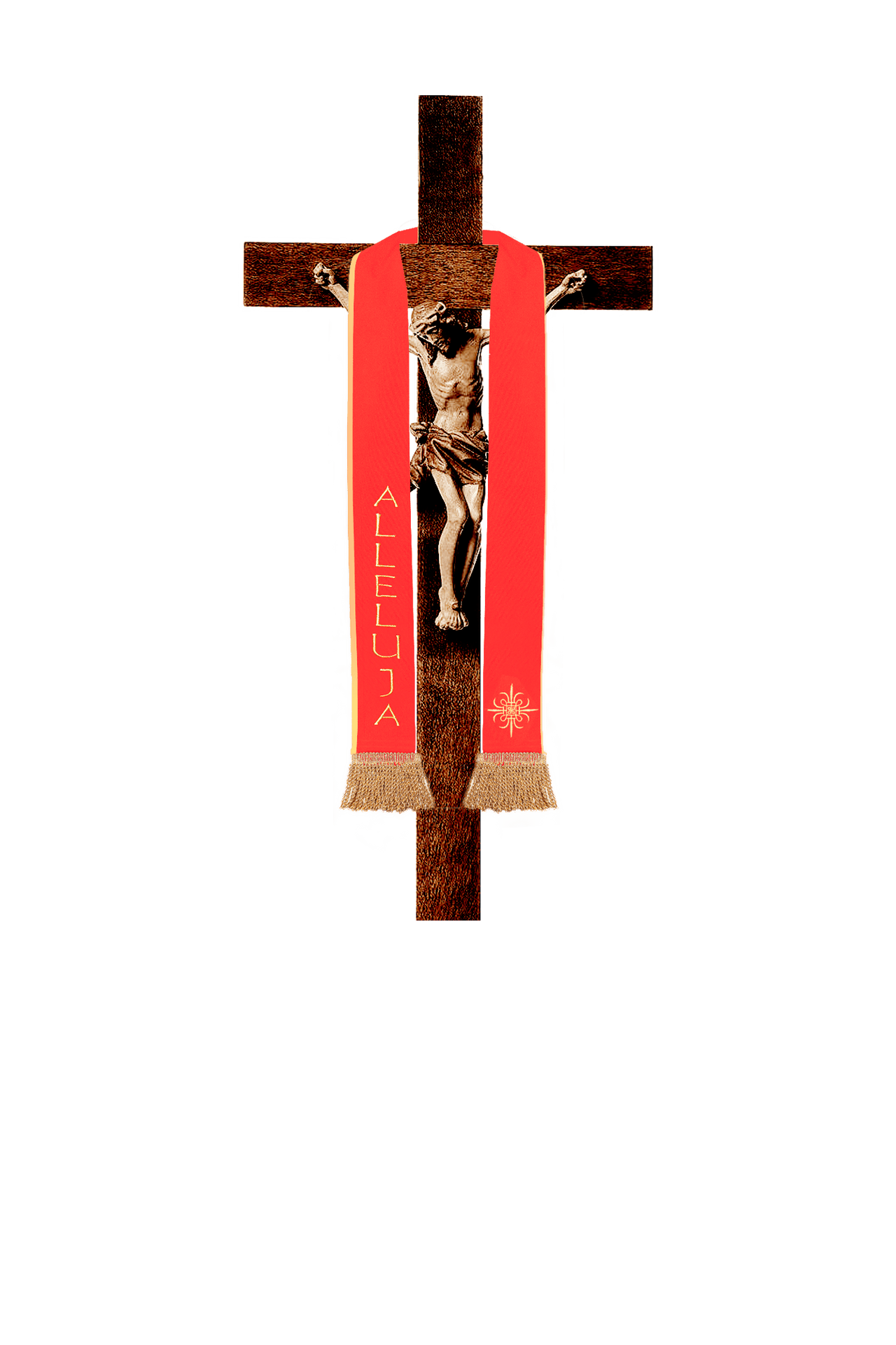 Krótka stuła alleluja na krzyż