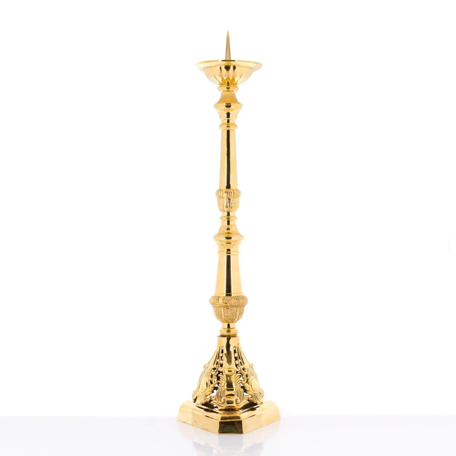 Mosiężny świecznik ołtarzowy – 80 cm