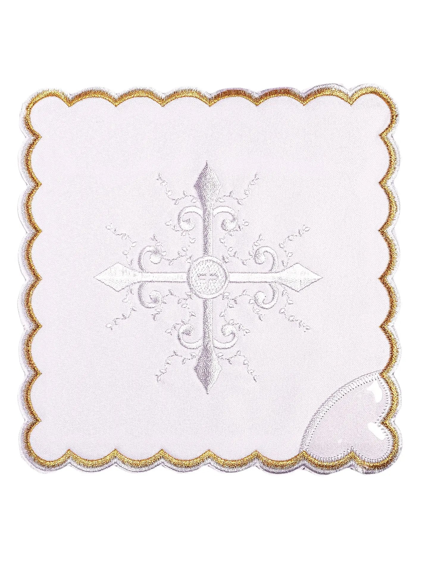 Linen chalice linen with silver embroidery