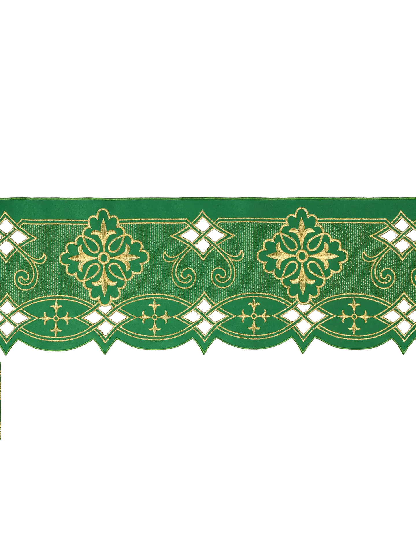 Metre with front embroidery Rosette Green