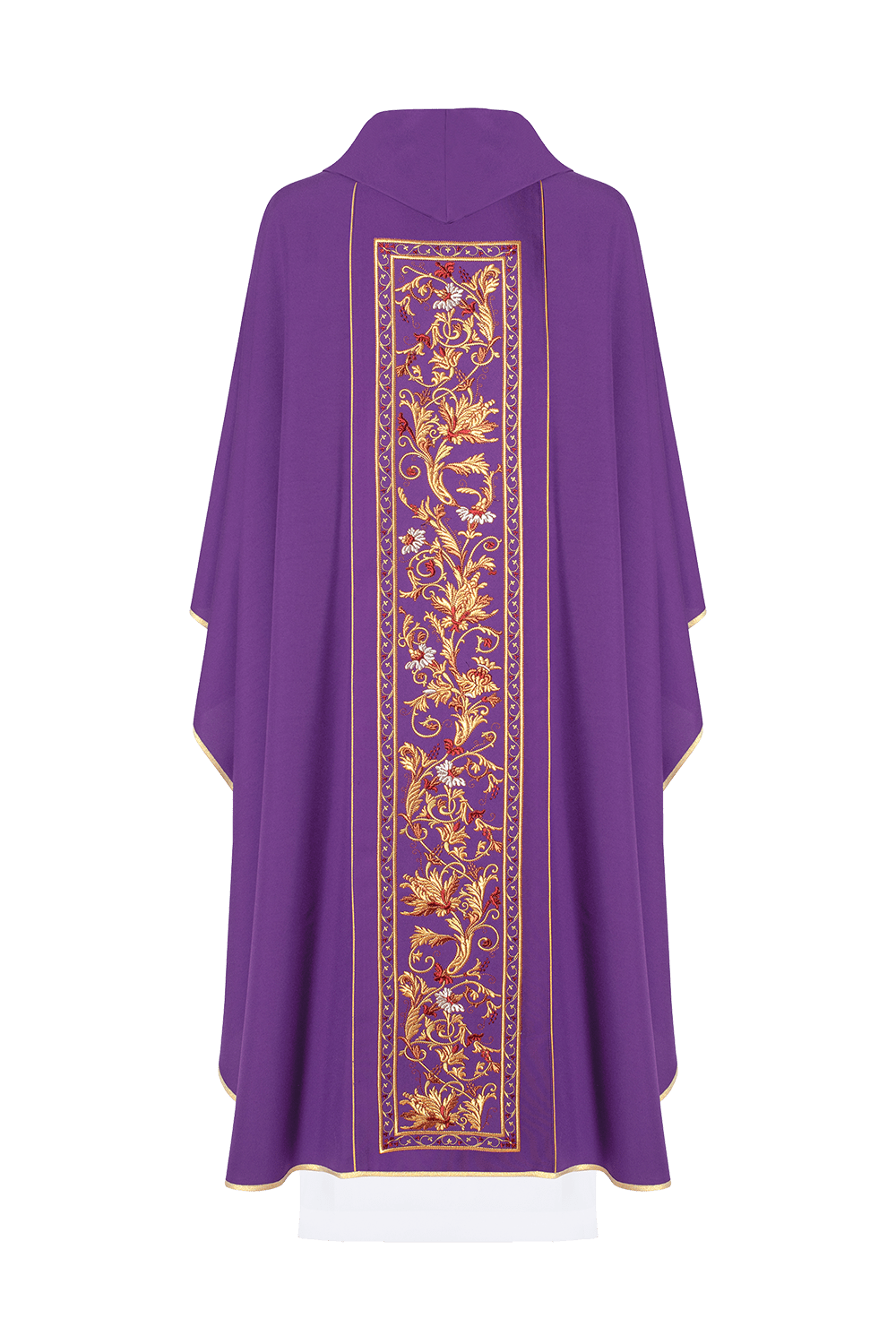 Ornat fioletowy z haftem IHS