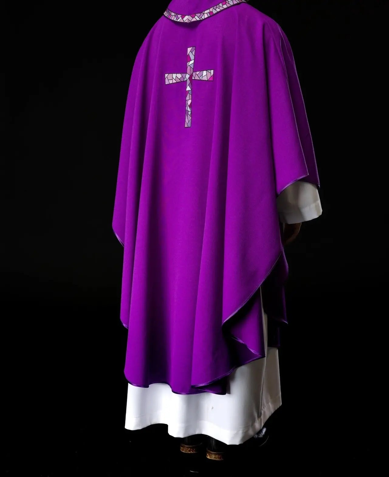 Chasuble Purple with Cross Mosaic