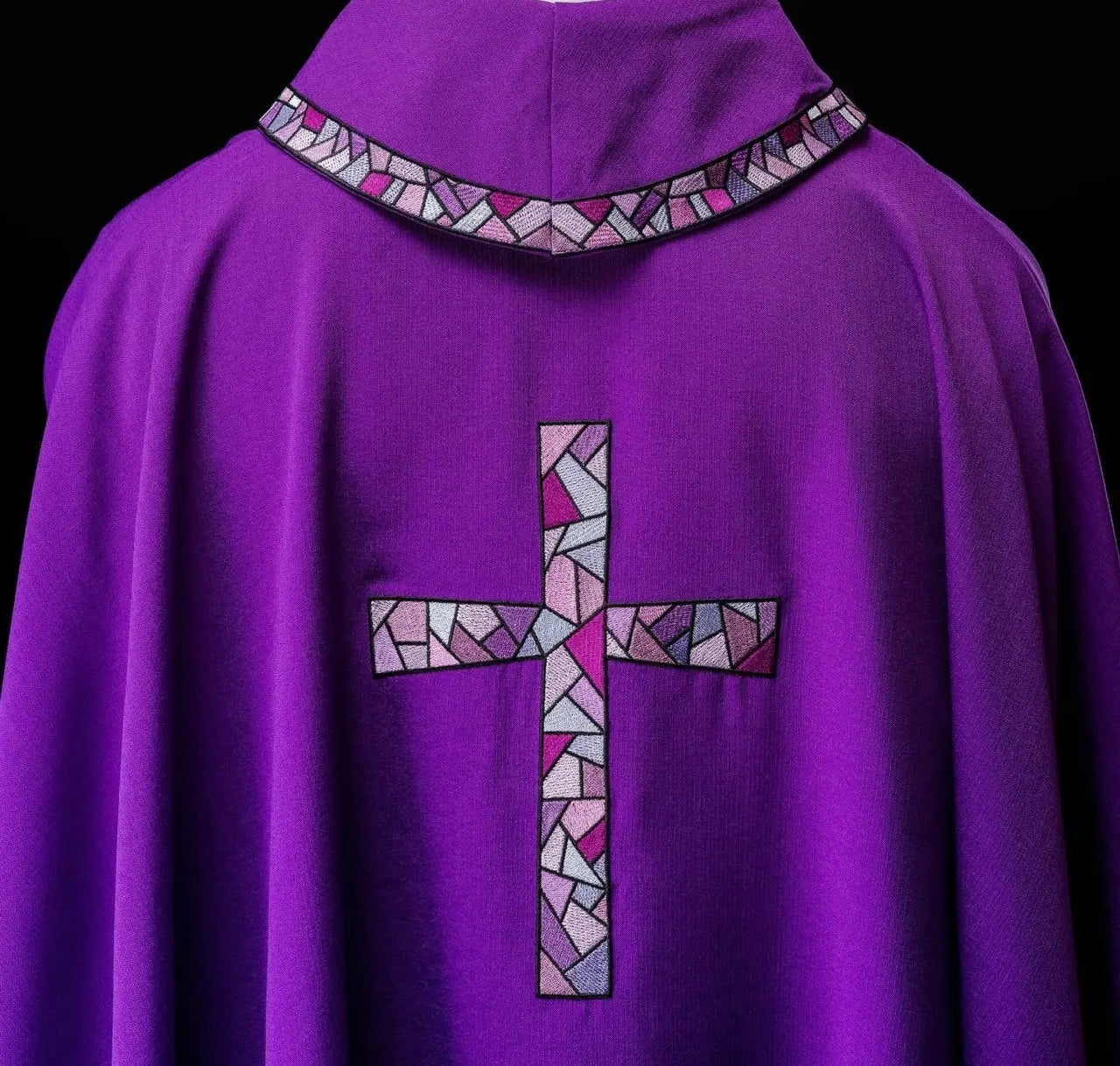 Chasuble Purple with Cross Mosaic