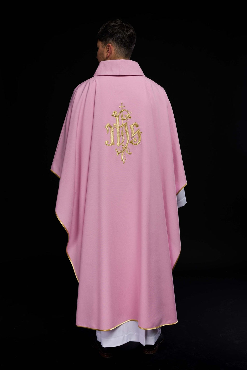 Ornat haftowany IHS kolorze Różowym