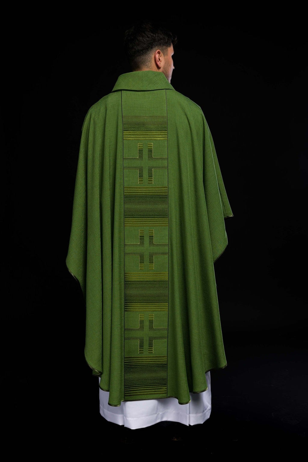 Ornat haftowany z Krzyżami w kolorze zielonym