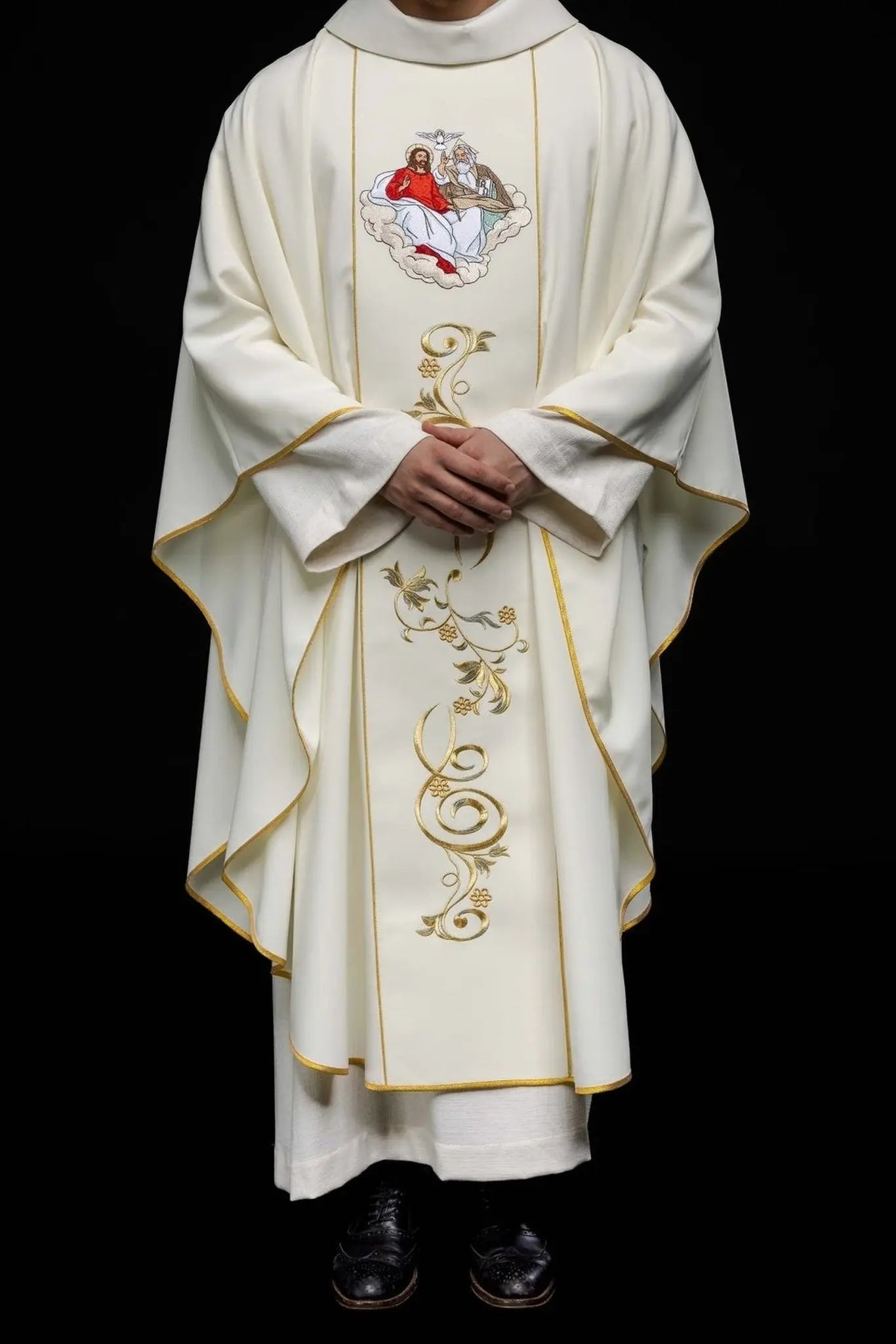 Embroidered Chasuble Featuring the Holy Trinity