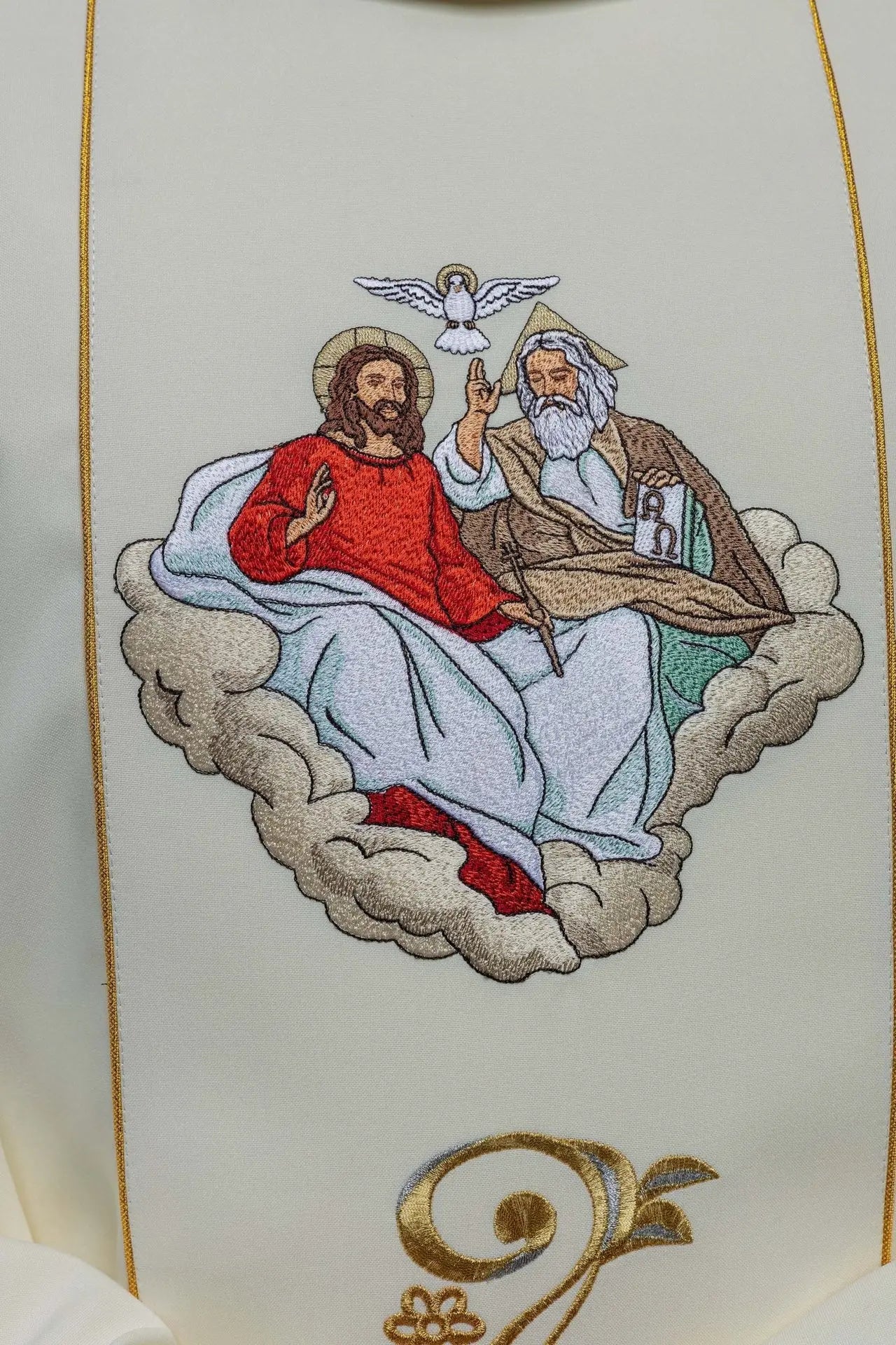 Embroidered Chasuble Featuring the Holy Trinity