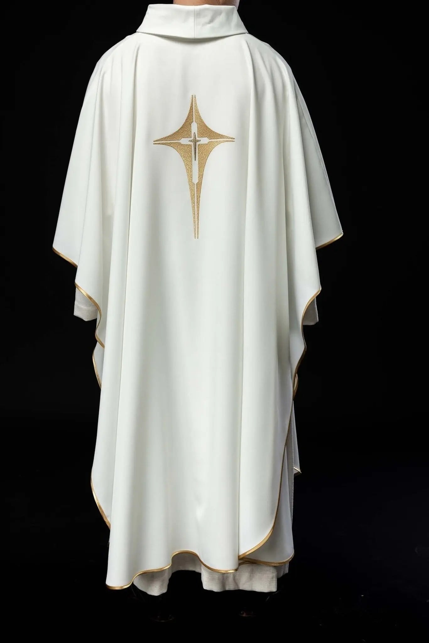 Embroidered chasuble with cross design