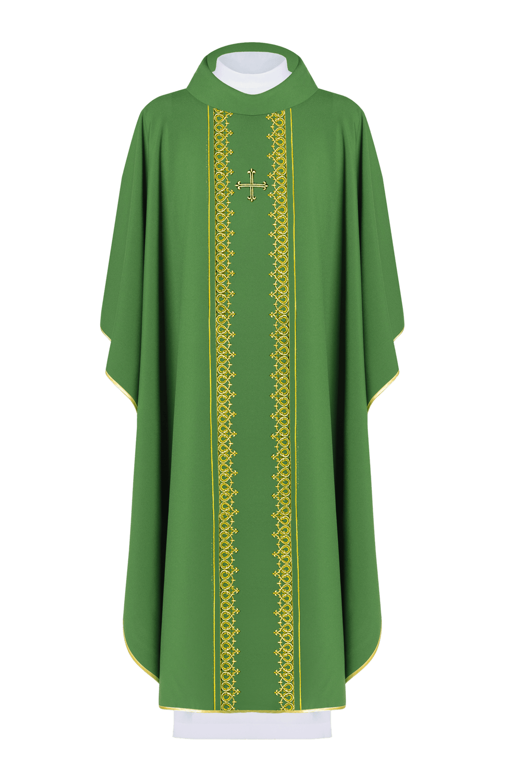 Ornat haftowany Zielony Mały Krzyż