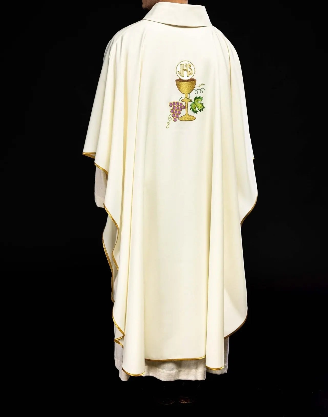 Chasuble chalice Cross and grapes ecru