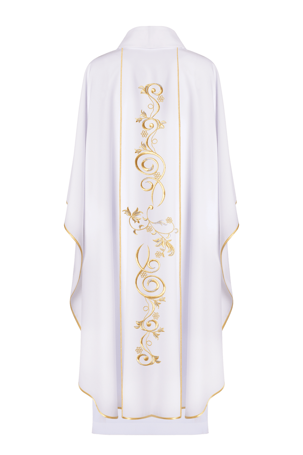 Ornat liturgiczny Maryjny z pasem haftowanym w kolorze białym