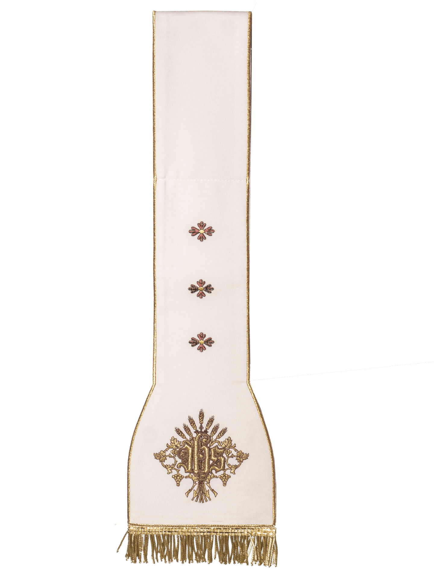 Ornat rzymski haftowany z motywem IHS