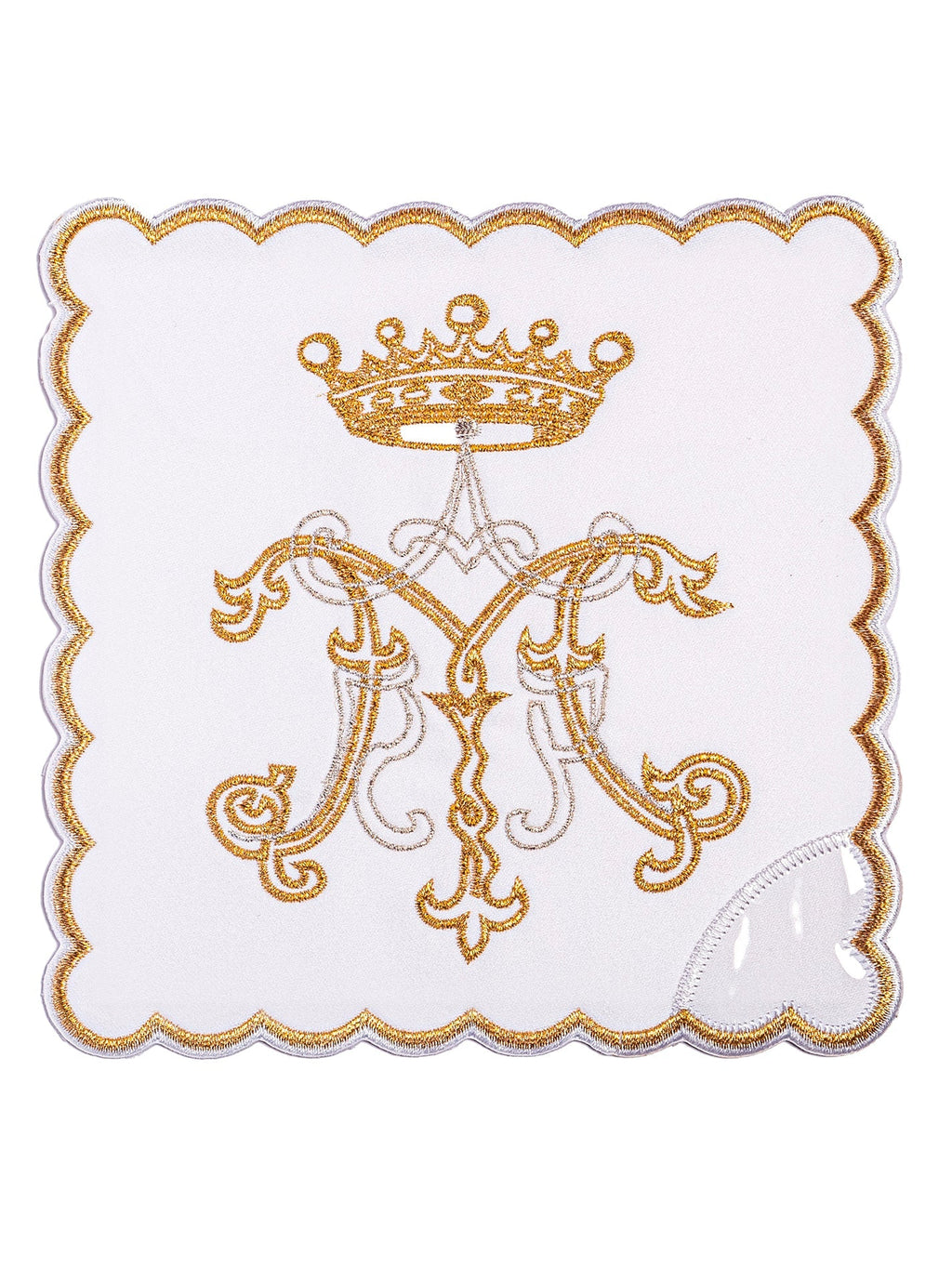 Palka haftowana z symbolem maryjnym