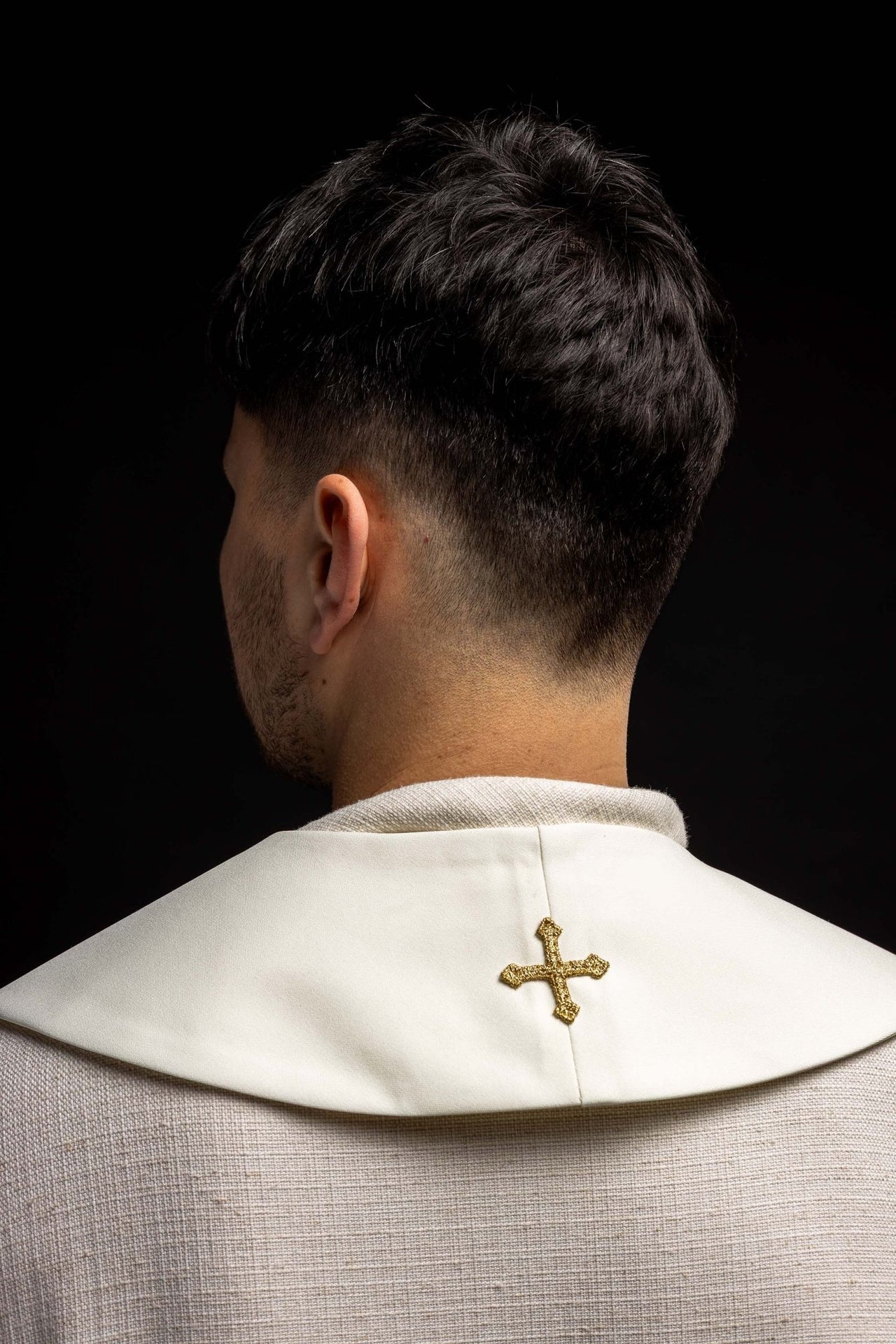 Stuła haftowana Maryjna ecru