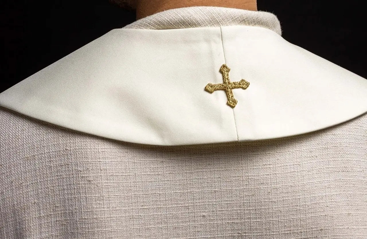 Haftowana stuła Maryjna ecru