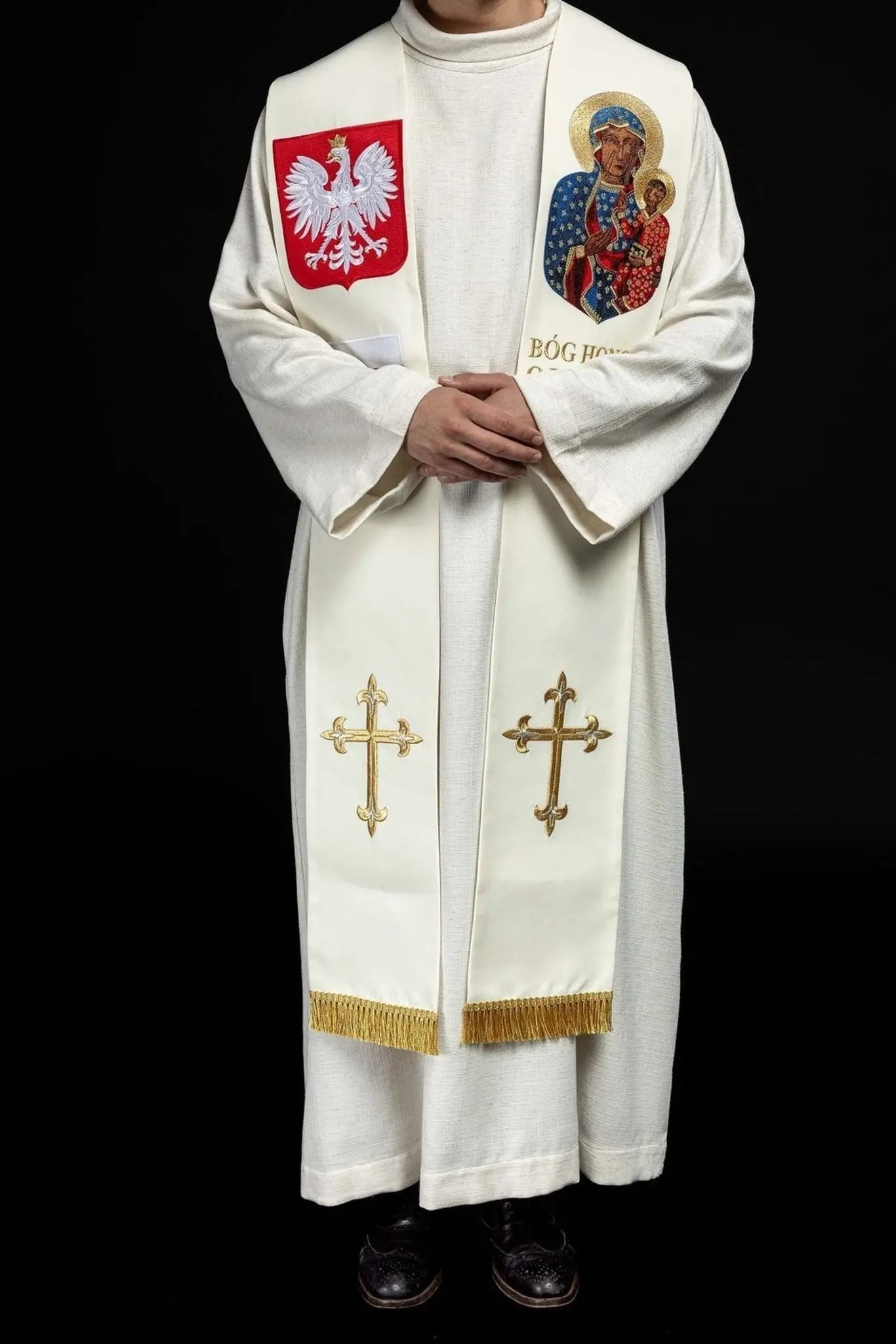 Stuła haftowana Matka Boska Częstochowska