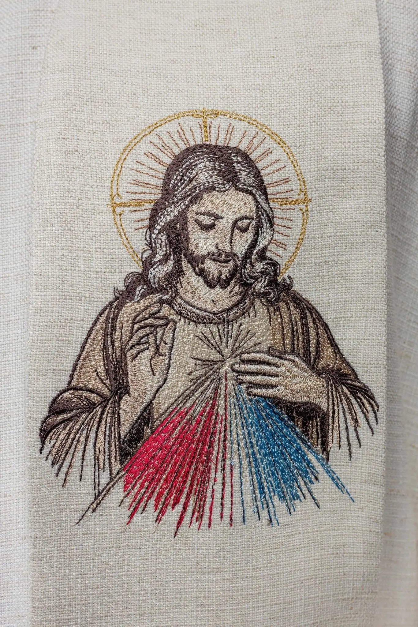 Stuła haftowana z wizerunkiem Jezusa Miłosiernego