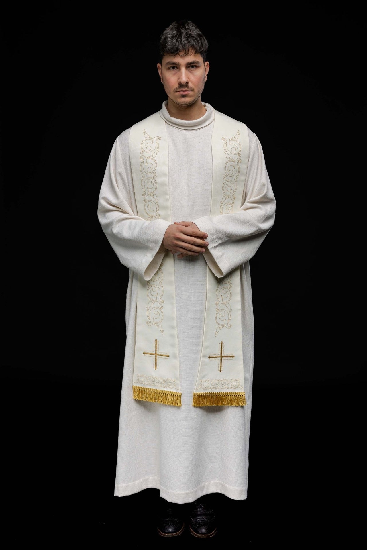 Stuła Rzymska z haftem krzyża