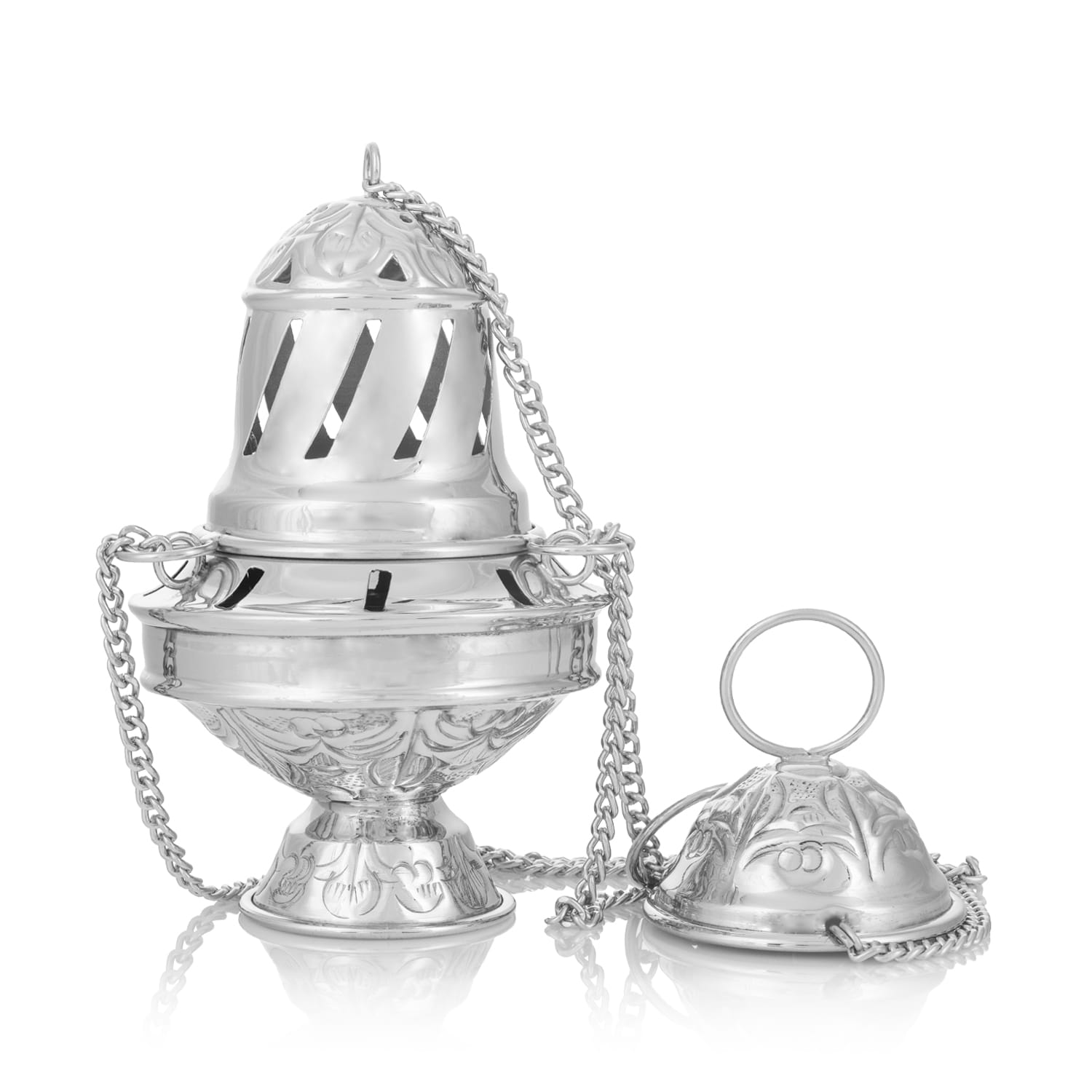 Trybularz - 15 cm - Santiago de Compostela - mosiądz - nikiel