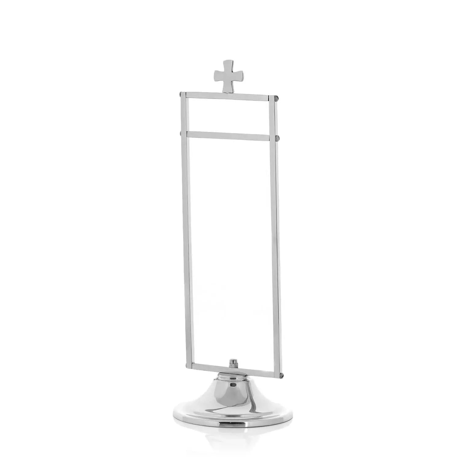 Mosiężny Wieszak na Puryfikator Niklowany z Krzyżem – 25 cm