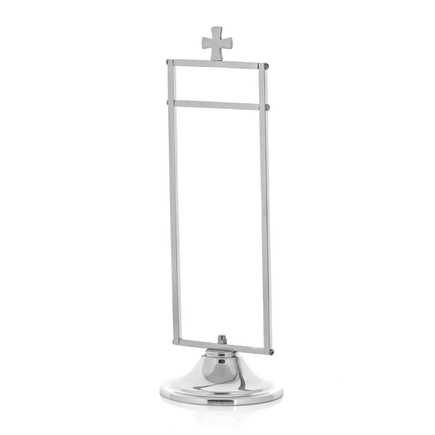Wieszak na purifikator z mosiądzu niklowanego z krzyżem – 30 cm
